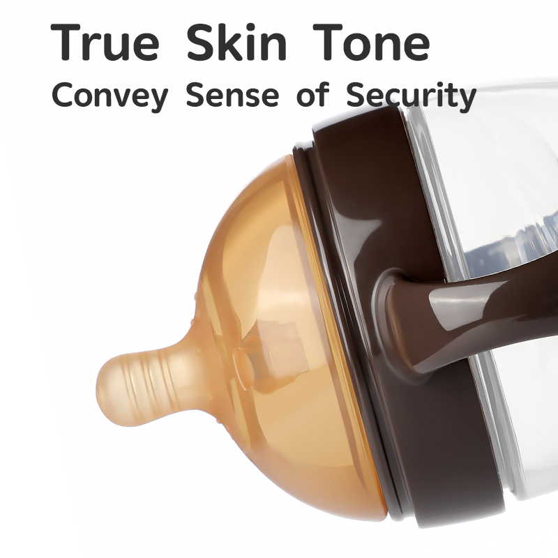 Детская бутылка с широкой шеей с естественным ощущением и двойными вентиляционными отверстиями