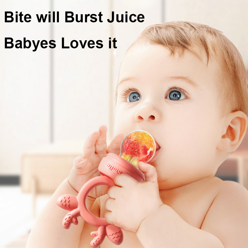 Безопасный нетоксичный силиконовый кормление детских фруктов с дизайном оленей