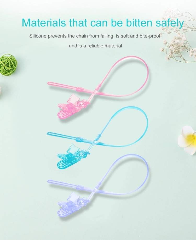 Держатель зажима для детского зажима с силиконовыми бусинками и клипсом аллигатора-без BPA, поводки соски (0-24 м)