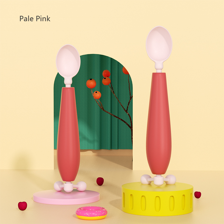 Гравитационная баланс антипроизвольная детская ложка-беззаботная силиконовая самостоятельная ложка с ощущением температуры (6M+)