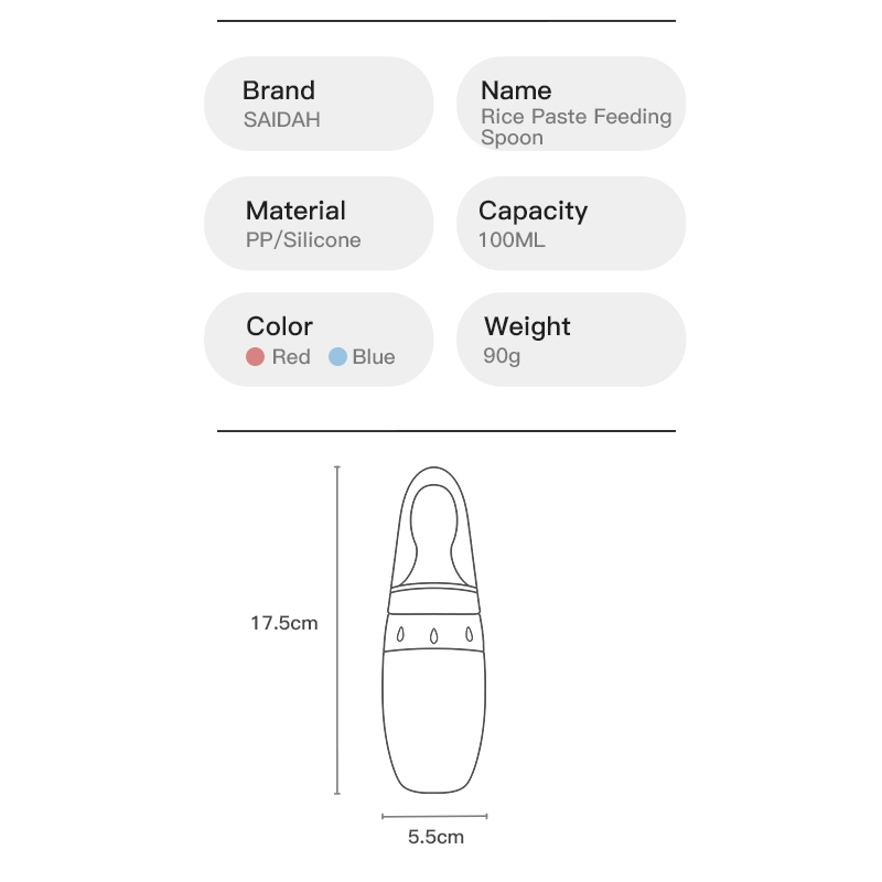 3 унции/100 мл жидкой силиконовой рисовой пасты с ложкой дозировки