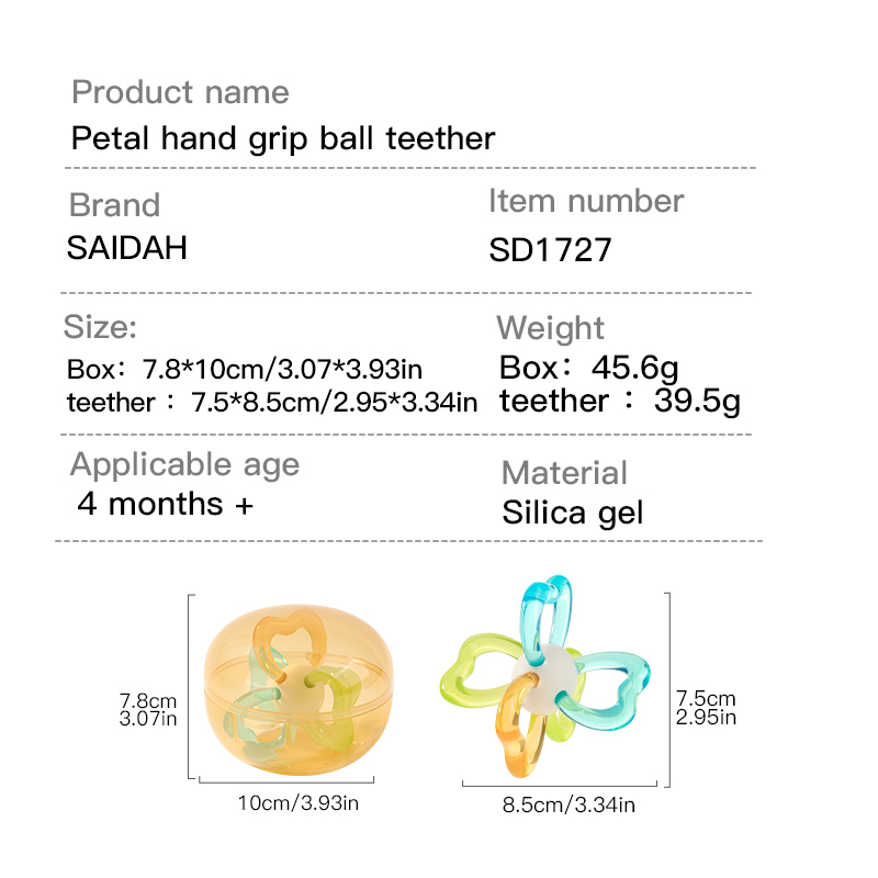 Успокаивающий лепесток сенсорный шар для прощания-легкая игрушка без BPA.