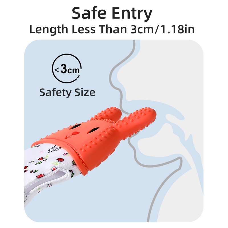 Детские варежки в прорезывание зубов | Пищевые силиконовые перчатки против Nibble | Нежный успокаивающий дизайн кролика дизайнер