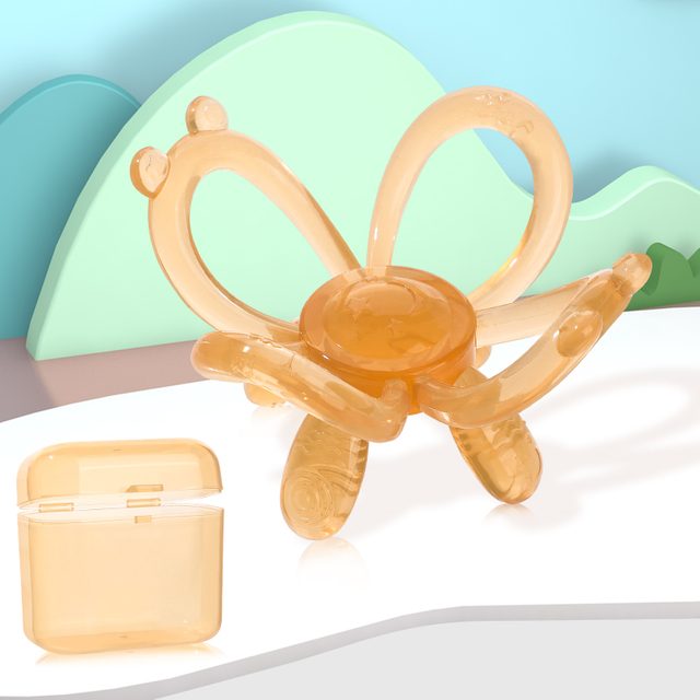 Натуральный нежный мяч для прорезывания зубов - сенсорная игрушка для рельефа для младенцев