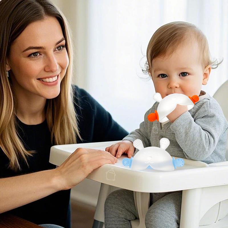 SD1700 Очаровательная игрушка для кроликов с скрытой ручкой: идеально подходит для крошечных детей - успокаивайте эти первые зубы!