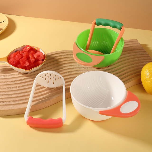 1-минутное домашнее детское питание: легкая ручная шлифовальная миска для фруктов и овощей
