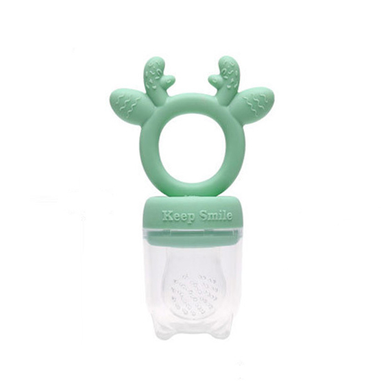 Безопасный нетоксичный силиконовый кормление детских фруктов с дизайном оленей